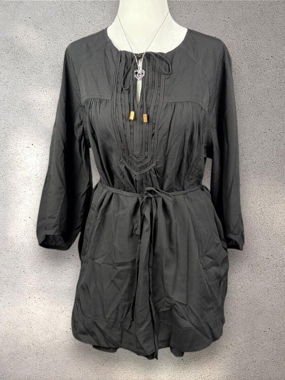 NWT Motherhood Arabian Nights Blouse Women's M Maternity Black Cottage Bohemian